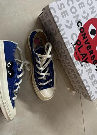 Converse сині низькі кеди comme des garcons play 171848c лімітовані