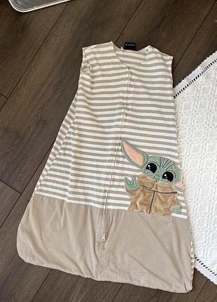 Літній дитячий спальний мішок спальник зоряні війни star wars малюк йода 6-12 міс 68 74 80 см