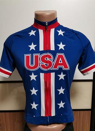 Мужская вело футболка skins usa