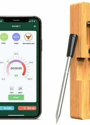 Цифровой bluetooth термометр с управлением через телефон, для мяса, гриля и духовки
