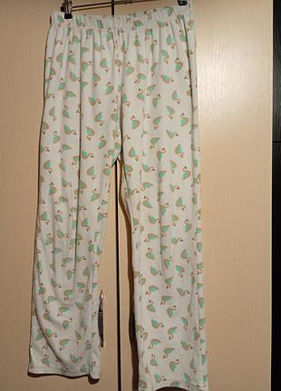 Брюки женские домашние флисовые, размер