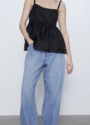 Топ майка zara кроп топ кроше