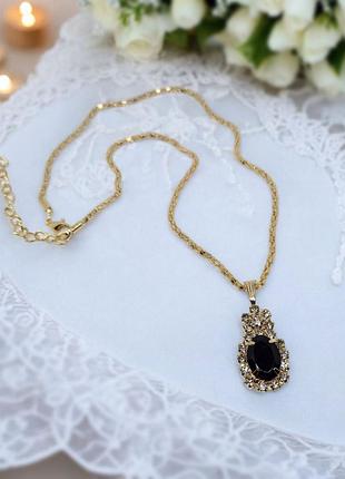 Ланцюжок овал чорний