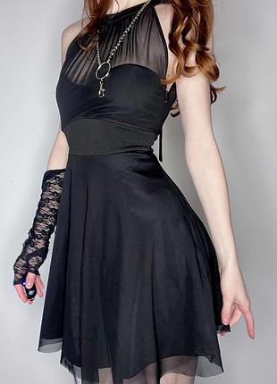 Сукня / сарафан , костюмна з шифоновими вставками , спідницею сонце