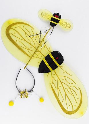 Набір костюм бджоли крила + обруч + палочка