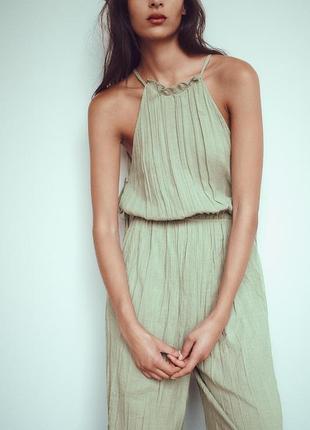 Комбінезон у стилі рустик із жатим ефектом zara