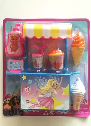 Набір barbie з візком для морозива