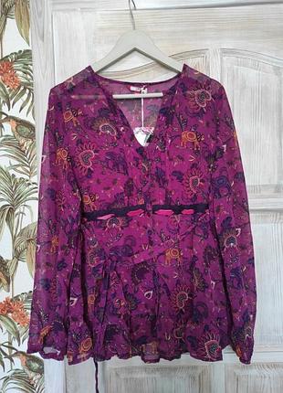 Блуза шифон полиэстер в стиле бохо индия