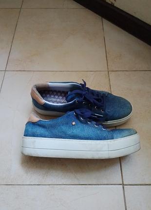 Кроссовки текстиль джинсовые