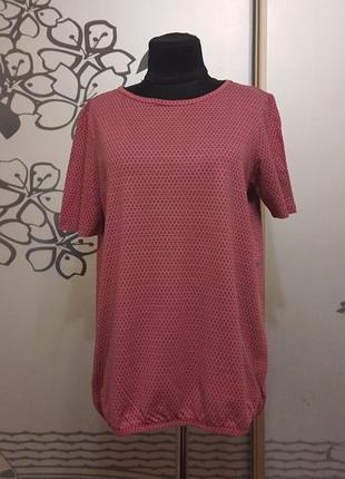 Брендовая коттоновая блузка футболка большого размера