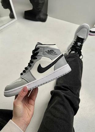 Кроссовки Мужские кроссовки nike air jordan 1 high white brown black 40-41-42-43-44-45