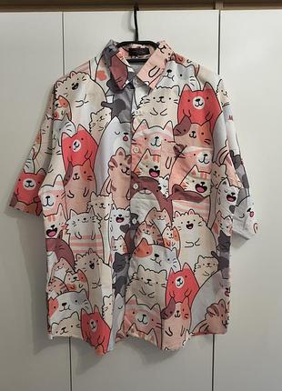 Рубашка с принтом кистей