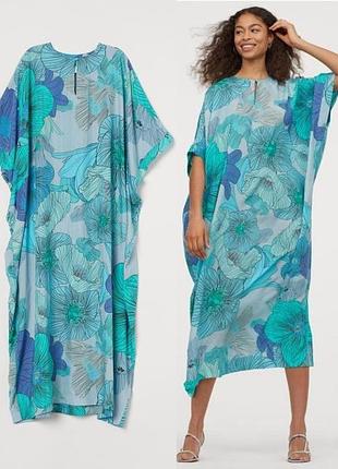 Платье кафтан длинное вискозное летнее h&m