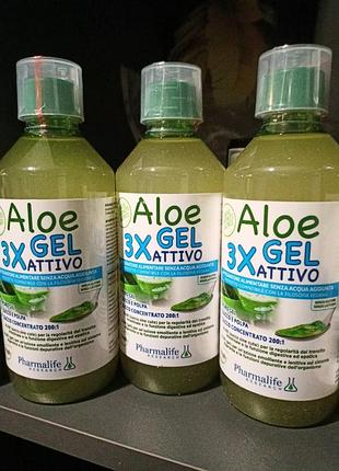Харчова добавка "активний гель алое 3х" pharmalife, 500 мл