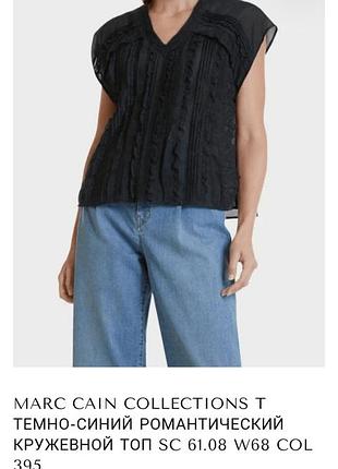 Блуза черная из коттона и шелка marccain.