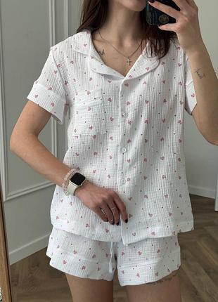 Жіноча піжама з мусліну