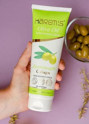 Крем з оливковою олією для зволоження шкіри рук та тіла harems 250 ml