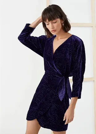 Оксамитове мініплаття із заходом