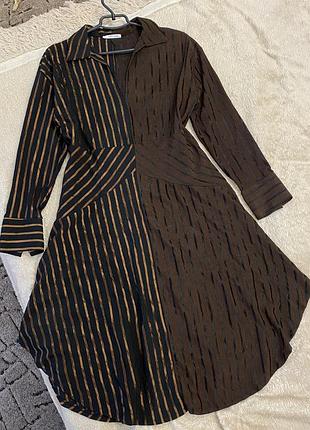 Сукня оверсайз вільного фасону в смужку зара