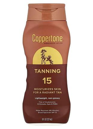 Coppertone sunning сонцезахисний лосьйон spf 15. 237 мл