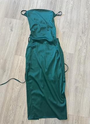 Сукня плаття платье з відкритою спиною шнуровкою шовкова