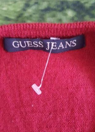 Бесподобный  крутой полувер" guess jeans" натур. шерсть разм l4 фото