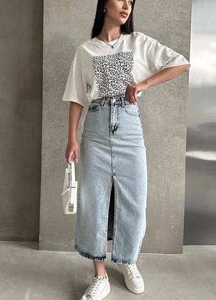 Спідниця джинсова міді 5