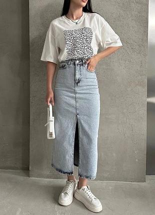 Спідниця джинсова міді 2