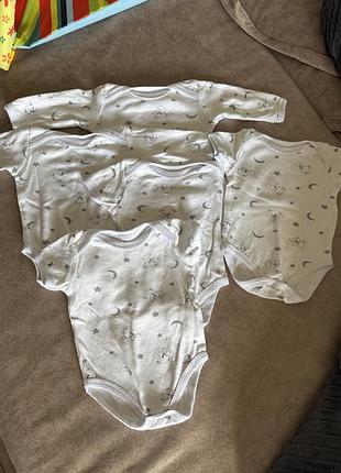 Боди 62 размер с длинным и коротким рукавом
