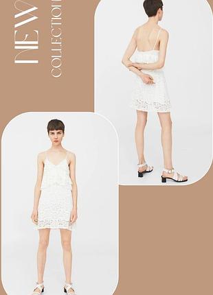 Ніжна мереживна сукня від mango casual кружево