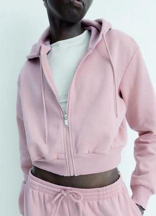 Укорочена толстовка на блискавці h&m