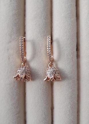 Сережки з цирконієм