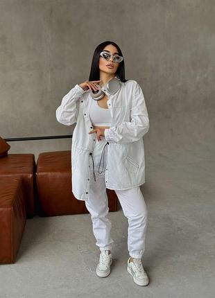 Костюм двойка из плащевки на лето, весну или осень 🤍🖤🌿