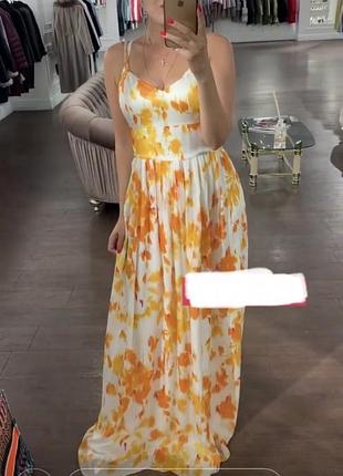 Шелковый сарафан - платье в пол. 100% шёлк.