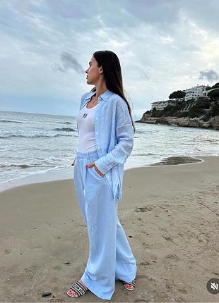 Сорочка zara, сорочка льон zara, сорочка 100% льон zara