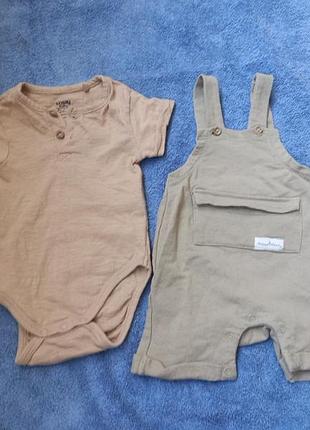 Комплект бодік та шорти на немовля 0-3 місяці