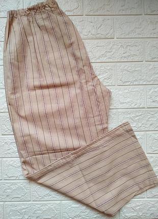 Укорочені піжамні штани в смужку