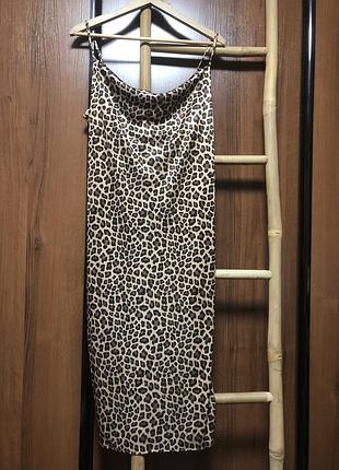 Платье платье сарафан женское h&amp;m m леопардовое