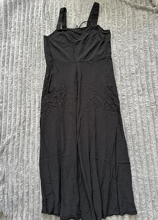 Чорна сукня міді сарафан h&m