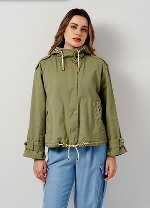 Женская молодежная куртка джинс оверсайз р. м ( 44-46)