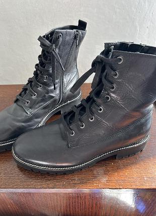 Ботинки чорні шкіряні унісекс 40 розмір (6.5) next