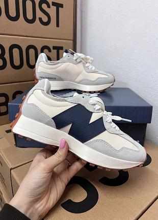 Женские кроссовки new balance 327 forum/blue/brown