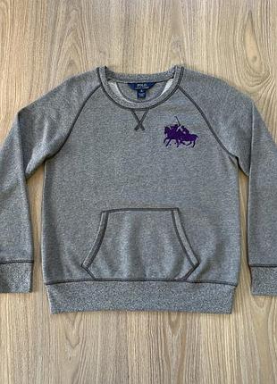 Подростковый хлопковый свитшот с нашивкой polo ralph lauren