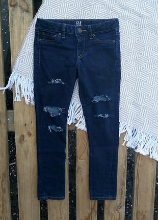 Стрейчевые джинсы с рваностями, потертостями для девочки🎀