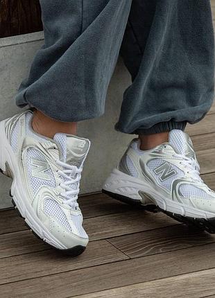 New balance 530 white silver
