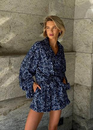 Костюм -трійка з мʼятого штапелю  для спекотного літа -це самий кращий вибір для комфорту та стилю