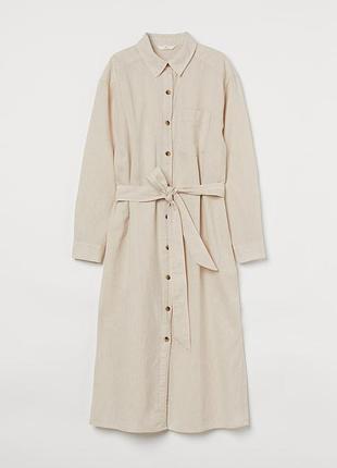 Легка лляна сукня-карго під пояс h&amp;m розмір м