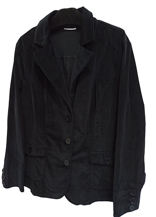 Вельветовый стрейчевой пиджак, жакет без подкладки большой размер yessica c&amp;a