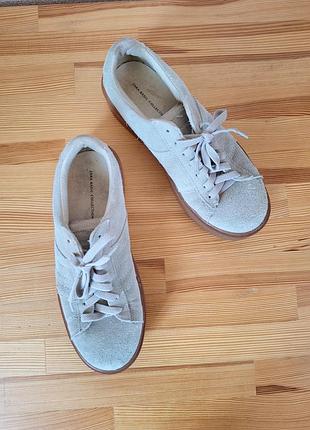 Кеды криперы zara замшевые из натуральной замши кроссовки