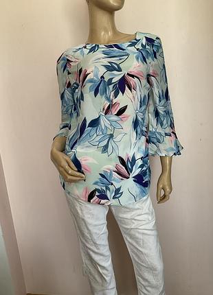 Вискозная прямая блузка/ xs/ brend alba moda